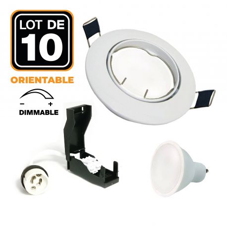 Set di 10 lampade a LED GU10 5W bianco neutro