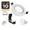 10 Spots encastrable orientable BLANC avec GU10 6W Dimmable Blanc Froid 6000K