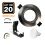 Set di 10 lampade a LED GU10 5W bianco neutro