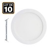 10 Spot Encastrable LED 18W Rond Extra-Plat - Blanc Froid 6000K