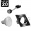 20 Spots 7W Blanc neutre  carré encastrable orientable Alu brossé avec GU10 LED 4500k 