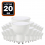 20 Ampoules GU10 5W eq. 40W Blanc Chaud 3000K Haute Luminosité