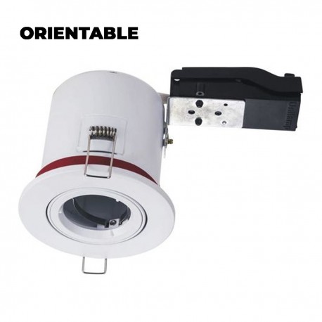 Support Spot BBC RT2012 IP20 Orientable Blanc avec Douille GU10