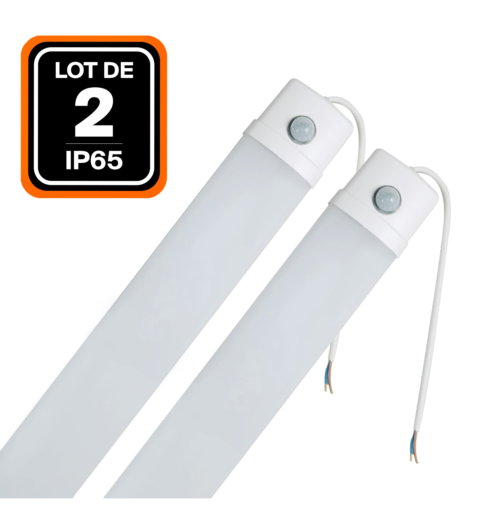 Prix 4 Réglettes LED avec détecteur de mouvement - blanc froid | Réglettes  