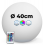 Ball bright multicolor LED 40CM wireless