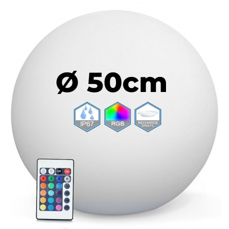 Boule Lumineuse LED Multicolore 50CM Sans Fil