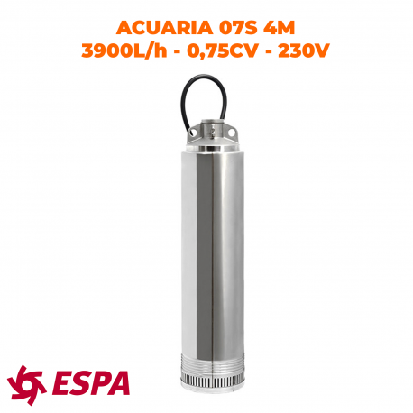ESPA Pompe à eau submersible pour l'approvisionnement en eau ACUARIA 07S 4M - 3.900L/h - 47,3m max.