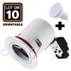 Support Spot Orientable BBC Blanc avec Douille GU10