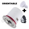 Support Spot Orientable BBC Blanc avec Douille GU10