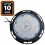 Lot de 10 Gamelles suspension industrielle HIGH BAY UFO 150W IP65 Blanc froid 6000K