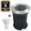 Lot 5 Spots Encastrable de Sol Rond Inox 304 Exterieur IP65 + Ampoules GU10 7W Blanc Chaud 2700K