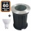 Lot 60 Spots Encastrable de Sol Rond Inox 304 Exterieur IP65 + Ampoule GU10 5W Blanc Chaud 2700K