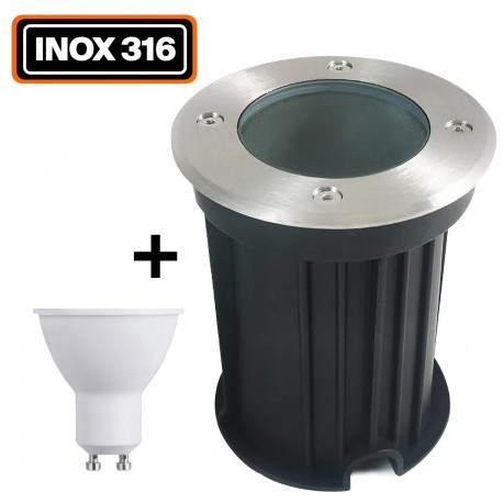 Spot Encastrable Sol Exterieur IP65 Douille GU10