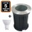 Lot de 5 Spot Encastrable de Sol Rond Inox 316 Extérieur IP65 + Ampoule GU10 7W Blanc Chaud 2700K