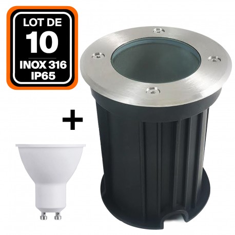 Spot Encastrable Sol Exterieur IP65 Douille GU10