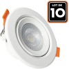 Lot de 10 Spot LED Encastrable Rond 5W - Blanc Neutre 4000K