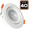 Lot de 40 Spot LED Encastrable Rond 5W - Blanc Neutre 4000K