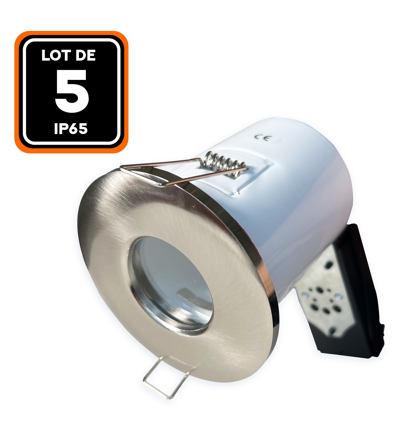 Support de spot étanche IP65 - rond blanc - Blanc - Sans douille - Rond