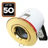 Lot de 50 Support Spot BBC Orientable Dore IP20 avec Douille GU10