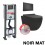 Pack Complet WC Sans Bride Bati Autoportant + Cuvette Noir Mat sans bride + Plaque Noir Mat