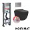 Pack Complet WC Sans Bride Bati Autoportant + Cuvette Noir Matt sans bride + Plaque Inox DESIGN  