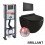 Pack Complet WC Sans Bride Bati Autoportant + Cuvette Noir Brillant sans bride + Plaque Noir Soft Touch
