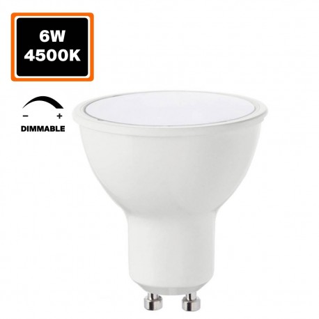 Ampoule GU10 6W Dimmable Blanc Neutre 4500k Haute Luminosité
