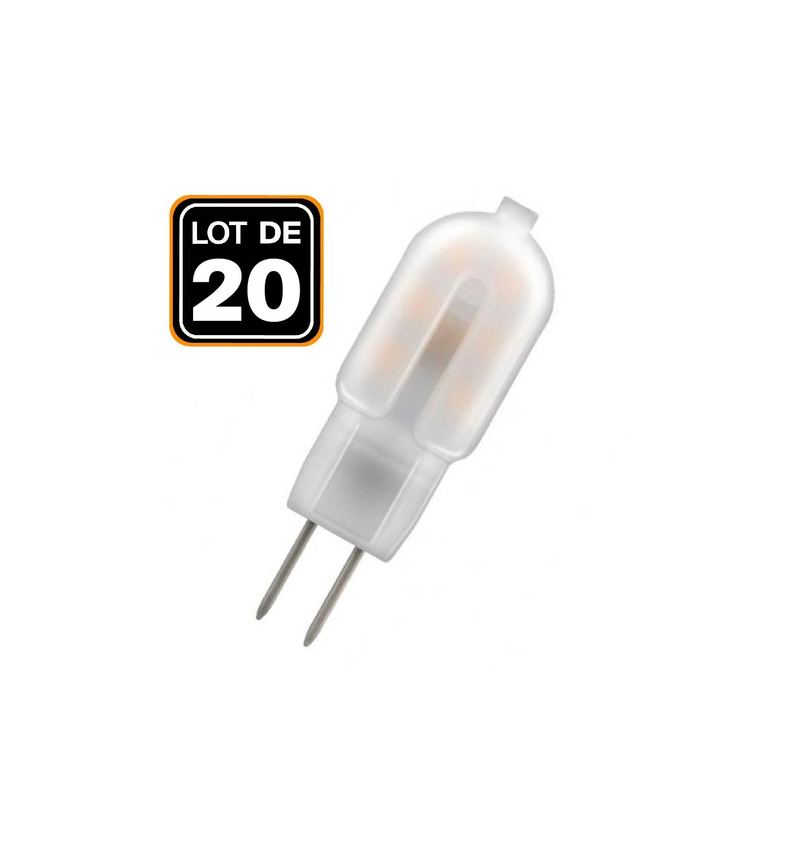 20 Ampoules LED G4 2W 12V Blanc Chaud 3000k Haute Luminosité - www