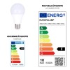 Set di 5 LED E27, A60 10 W 220V 6000K bianco freddo