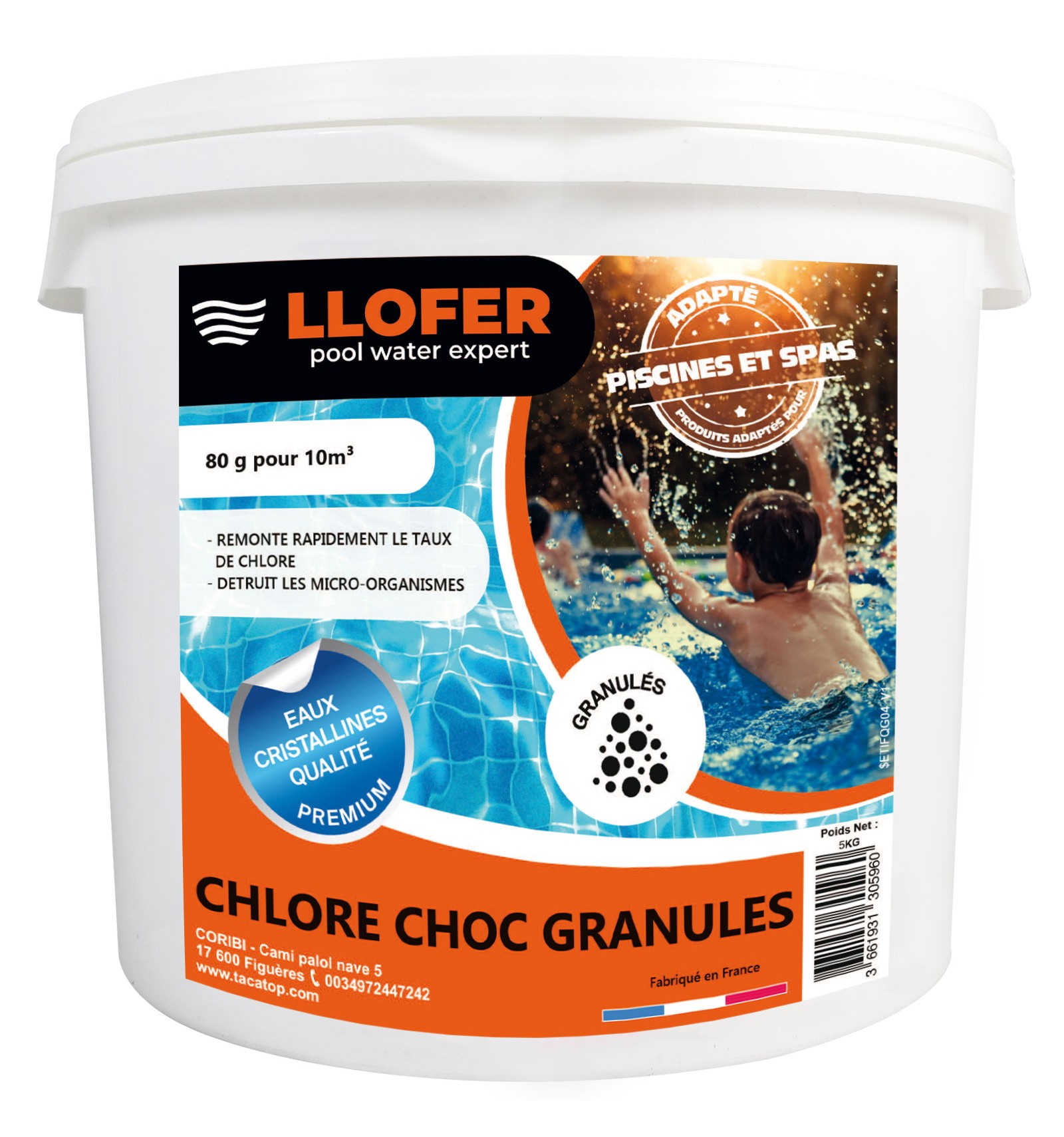 Chlore choc granulé - 25kg