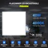 6 Dalles LED 600x600 40W blanc neutre 4000k Haute Luminosité  - Plusieurs modèles disponibles