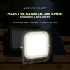 Projecteur Solaire LED 10W - blanc chaud 1400 Lumens