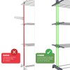 Séchoir à Linge Pliable sur roulettes Multifonction à 3 Niveaux avec Barres pour Cintres 