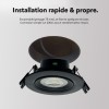 Spot LED Encastrable 5W – 3CCT – Noir Orientable & Dimmable