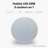 Hublot LED 20W – 3 Couleurs en 1 (3000K / 4000K / 6000K) | 2200 Lumens | IP65 Étanche