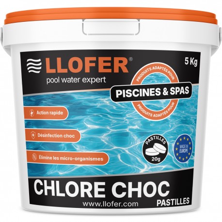 CHLORE CHOC PASTILLES DE 20GR. 1KG