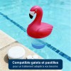Doseur flottant piscine flamant rose