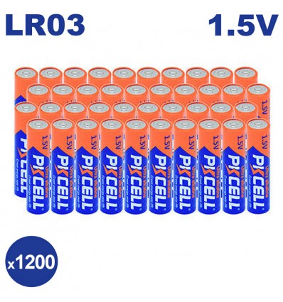 Lot de 1200 Piles AAA LR03 Ultra Alcaline PKCell 1.5V