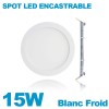 Spot Encastrable LED Downlight Panel Extra-Plat 15W Blanc Froid 6000k