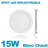 Spot Encastrable LED Downlight Panel Extra-Plat 15W Blanc Chaud 2700k 3000k