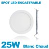 Spot Encastrable LED Downlight Panel Extra-Plat 25W Blanc Chaud 3000K