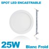 Spot Encastrable LED Downlight Panel Extra-Plat 25W Blanc Froid 6000K