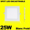 Spot Encastrable LED Carre Downlight Panel Extra-Plat 25W Blanc Froid