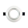 Collerette support encastrable orientable Spot LED rond blanc - Diamètre 90mm - Trou de perçage 65mm