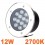 Spot LED 12W Encastrable Sol Extérieur Étanche Blanc Chaud 2700K