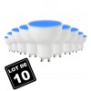 Lot de 10 Ampoules GU10 7W BLEU