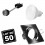 50 Spots 5W Blanc chaud carré encastrable orientable Alu brossé avec GU10 LED Blanc chaud 2700K