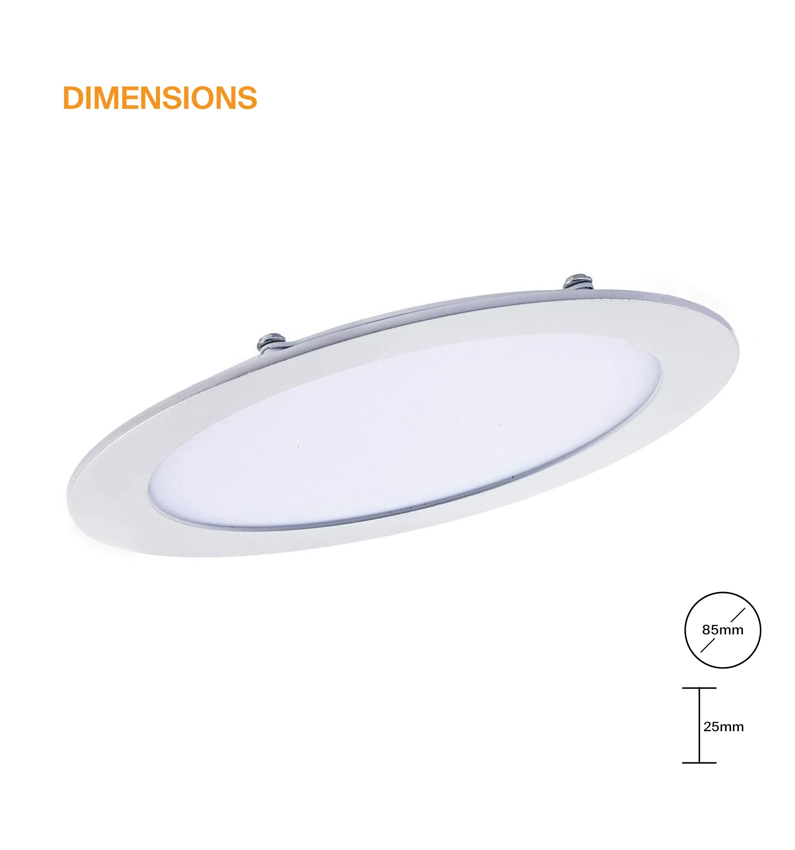Lot de 3 Spot Encastrable LED Downlight Panel Extra-Plat 3W Blanc Neutre  4200-4500K