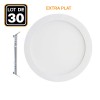 30 Spots Encastrable LED Downlight Rond Extra-Plat 18W Blanc Froid 6000K