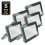 5 Projecteurs LED 20W ProLine Blanc chaud 3000K Haute Luminosité